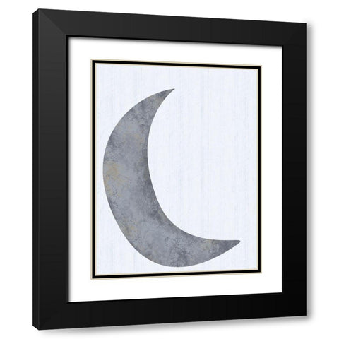 Single Moon Black Modern Wood Framed Art Print with Double Matting by Gibbons, Lauren