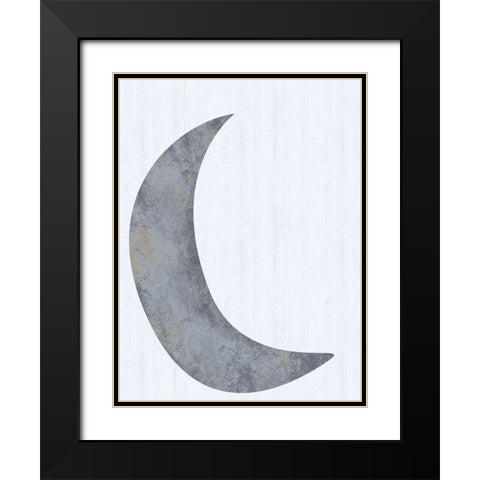 Single Moon Black Modern Wood Framed Art Print with Double Matting by Gibbons, Lauren