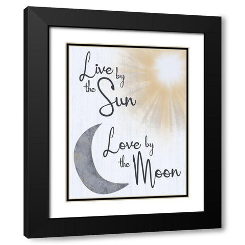 Sun And Moon Black Modern Wood Framed Art Print with Double Matting by Gibbons, Lauren