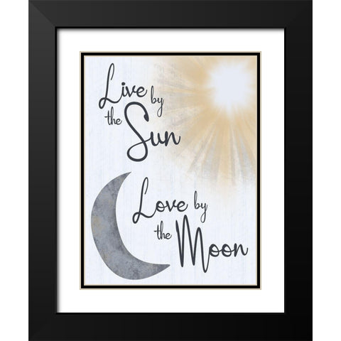 Sun And Moon Black Modern Wood Framed Art Print with Double Matting by Gibbons, Lauren