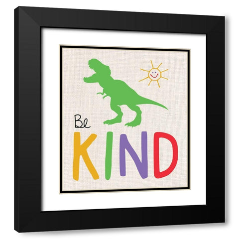 Be Kind Trex 2 Black Modern Wood Framed Art Print with Double Matting by Gibbons, Lauren