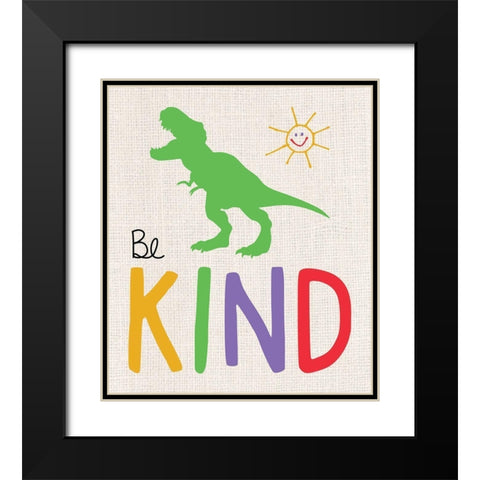 Be Kind Trex 2 Black Modern Wood Framed Art Print with Double Matting by Gibbons, Lauren