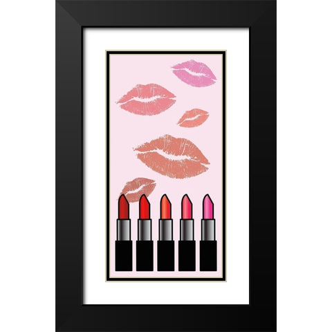 Lipstick Black Modern Wood Framed Art Print with Double Matting by Gibbons, Lauren
