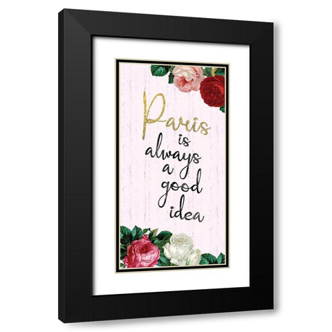 Paris 2 Black Modern Wood Framed Art Print with Double Matting by Gibbons, Lauren