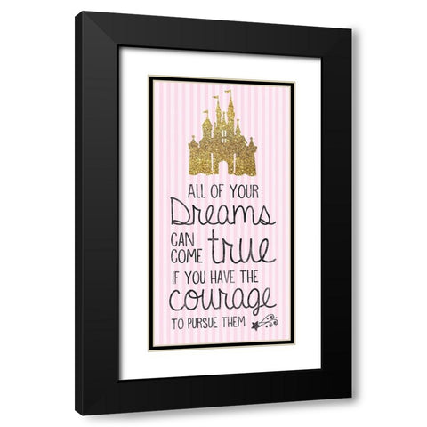 Princess Dreams Black Modern Wood Framed Art Print with Double Matting by Gibbons, Lauren