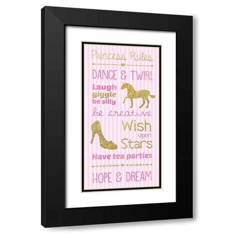 Princess Pink Dreams 2 Black Modern Wood Framed Art Print with Double Matting by Gibbons, Lauren