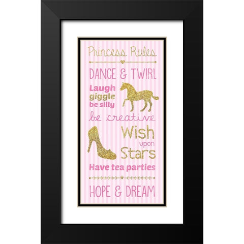 Princess Pink Dreams 2 Black Modern Wood Framed Art Print with Double Matting by Gibbons, Lauren