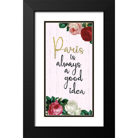 Paris Ideas 1 Black Modern Wood Framed Art Print with Double Matting by Gibbons, Lauren