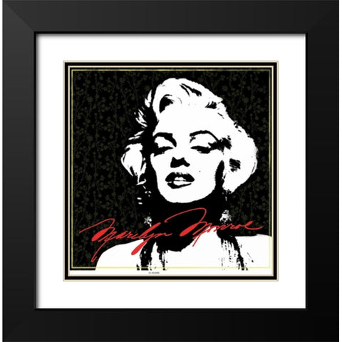 Marilyn Portrait E Black Modern Wood Framed Art Print with Double Matting by Gibbons, Lauren