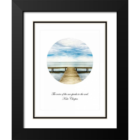 The Voice of The Sea Black Modern Wood Framed Art Print with Double Matting by Head, Danny