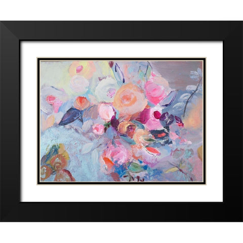 Reminiscence Black Modern Wood Framed Art Print with Double Matting by Daisy D