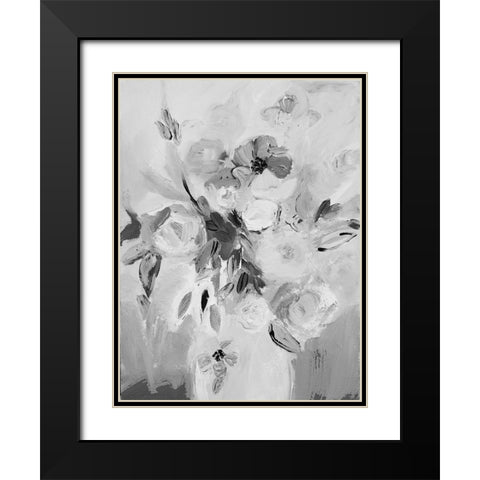 Soft Vase Black Modern Wood Framed Art Print with Double Matting by Daisy D