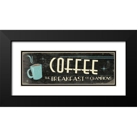 Coffee Black Modern Wood Framed Art Print with Double Matting by Grey, Jace