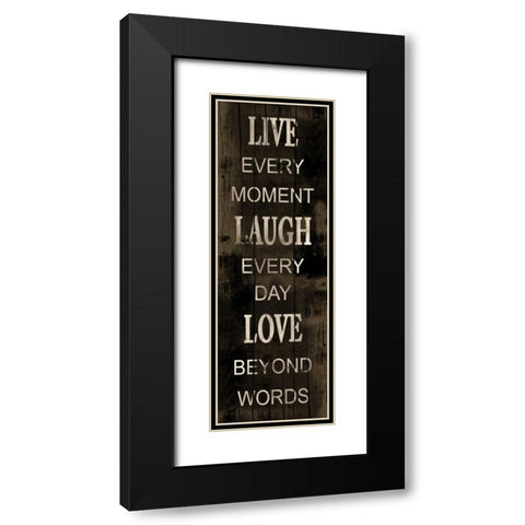 Live Black Modern Wood Framed Art Print with Double Matting by Grey, Jace