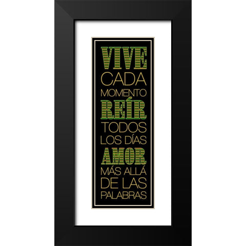 Vive Black Modern Wood Framed Art Print with Double Matting by Grey, Jace