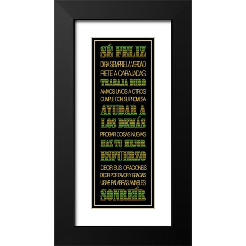 Feliz Black Modern Wood Framed Art Print with Double Matting by Grey, Jace