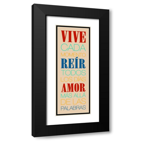 Vive2 Black Modern Wood Framed Art Print with Double Matting by Grey, Jace