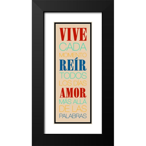 Vive2 Black Modern Wood Framed Art Print with Double Matting by Grey, Jace