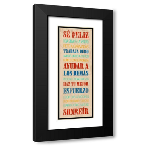 Feliz Black Modern Wood Framed Art Print with Double Matting by Grey, Jace