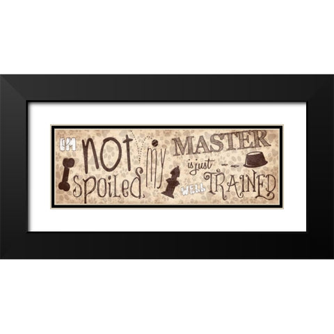 Dog Mate Black Modern Wood Framed Art Print with Double Matting by Grey, Jace