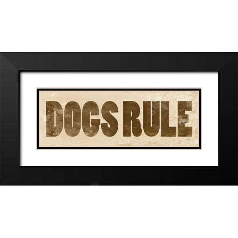 Dog Quotes Black Modern Wood Framed Art Print with Double Matting by Grey, Jace