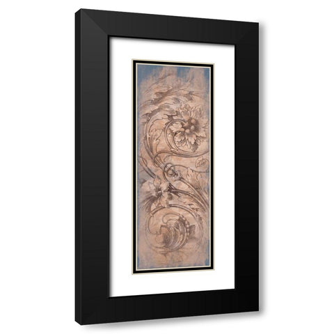 Pattern Black Modern Wood Framed Art Print with Double Matting by Grey, Jace