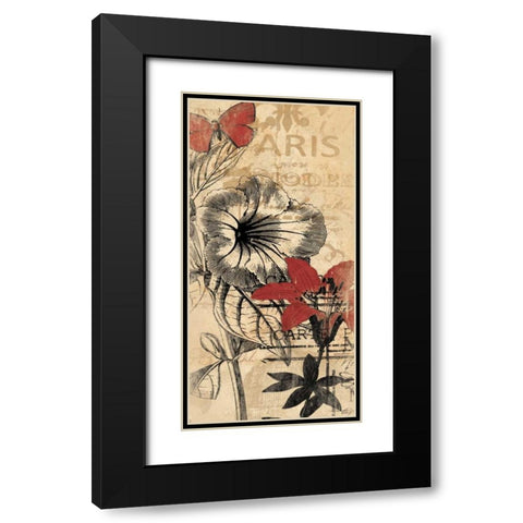 Paris Black Modern Wood Framed Art Print with Double Matting by Grey, Jace