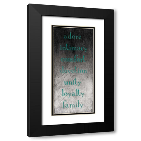 TYPE Black Modern Wood Framed Art Print with Double Matting by Grey, Jace