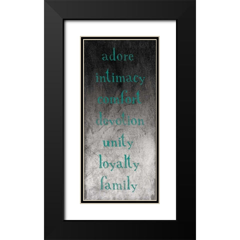 TYPE Black Modern Wood Framed Art Print with Double Matting by Grey, Jace