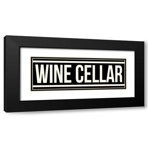 WINE CELLAR Black Modern Wood Framed Art Print with Double Matting by Grey, Jace