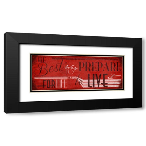 Type Red Black Modern Wood Framed Art Print with Double Matting by Grey, Jace