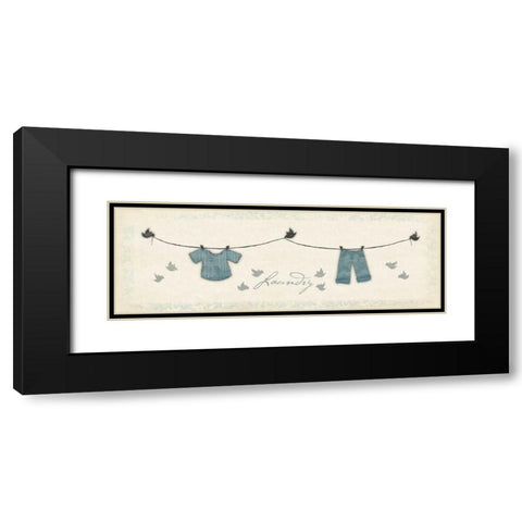 Laundry shirt and pants Black Modern Wood Framed Art Print with Double Matting by Grey, Jace