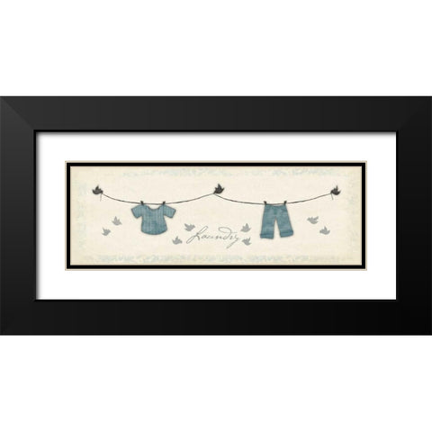 Laundry shirt and pants Black Modern Wood Framed Art Print with Double Matting by Grey, Jace