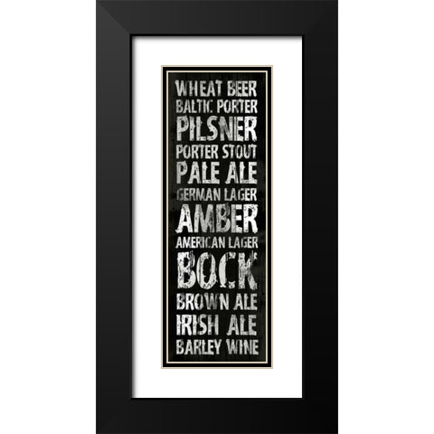 Beer2 Black Modern Wood Framed Art Print with Double Matting by Grey, Jace