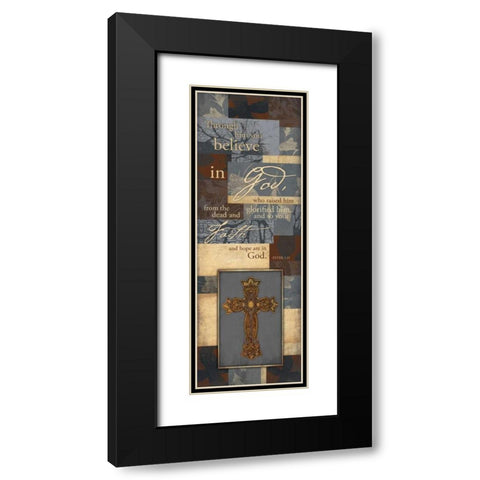 Religious Quote 3 Black Modern Wood Framed Art Print with Double Matting by Grey, Jace