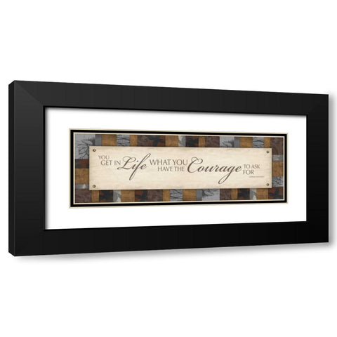 Courage Black Modern Wood Framed Art Print with Double Matting by Grey, Jace