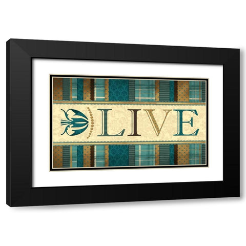 Live Black Modern Wood Framed Art Print with Double Matting by Grey, Jace
