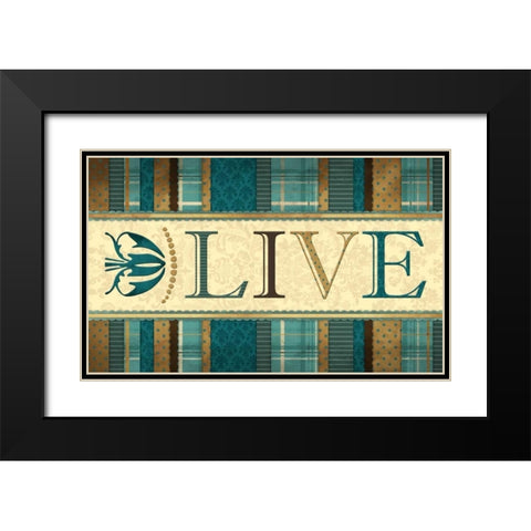 Live Black Modern Wood Framed Art Print with Double Matting by Grey, Jace