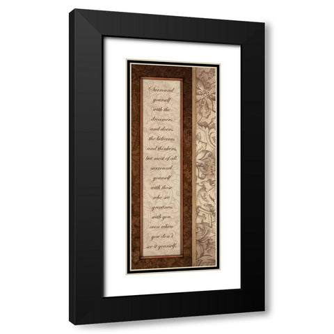 Surround 2 Black Modern Wood Framed Art Print with Double Matting by Grey, Jace