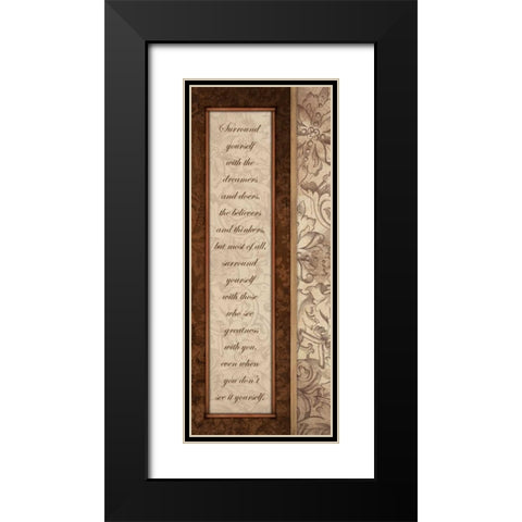 Surround 2 Black Modern Wood Framed Art Print with Double Matting by Grey, Jace