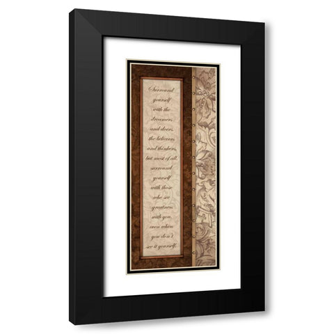 Surround Black Modern Wood Framed Art Print with Double Matting by Grey, Jace