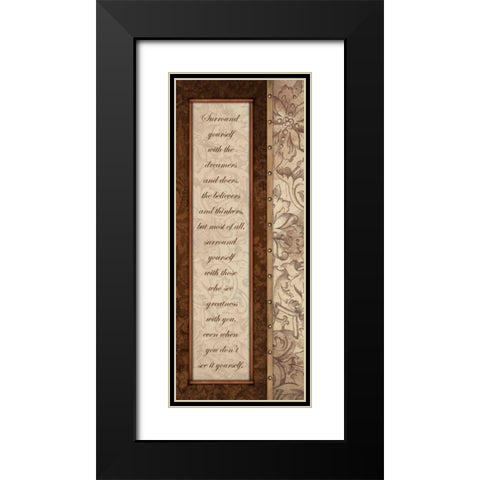 Surround Black Modern Wood Framed Art Print with Double Matting by Grey, Jace