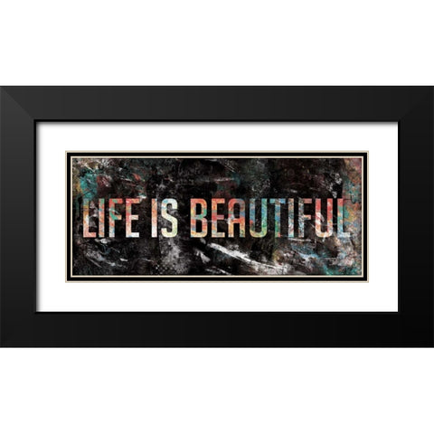 Life Is Beautiful 2 Black Modern Wood Framed Art Print with Double Matting by Grey, Jace