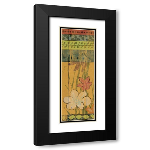 Spanish florals Black Modern Wood Framed Art Print with Double Matting by Grey, Jace