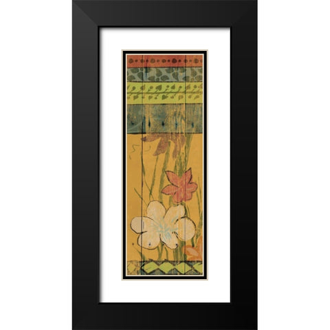 Spanish florals Black Modern Wood Framed Art Print with Double Matting by Grey, Jace