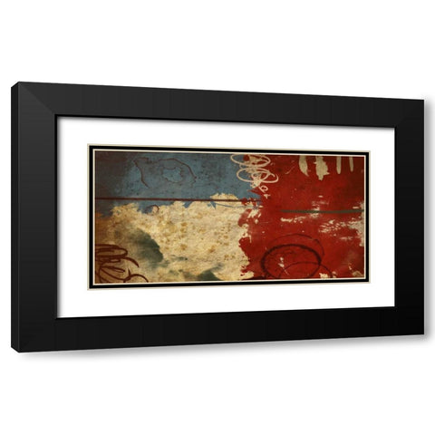 Abstract horizontal Black Modern Wood Framed Art Print with Double Matting by Grey, Jace