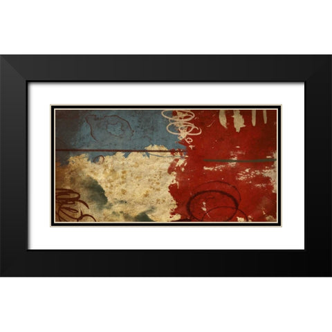 Abstract horizontal Black Modern Wood Framed Art Print with Double Matting by Grey, Jace