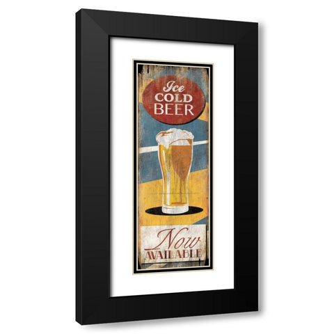 Cold Beer Black Modern Wood Framed Art Print with Double Matting by Grey, Jace