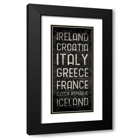 Map Type Mate Black Modern Wood Framed Art Print with Double Matting by Grey, Jace