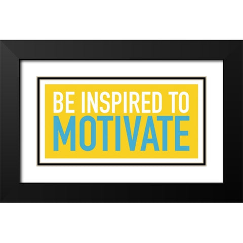 Inspired Black Modern Wood Framed Art Print with Double Matting by Grey, Jace